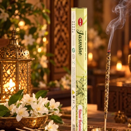 Encens HEM smudge jasmin, bâtonnets épais parfum floral