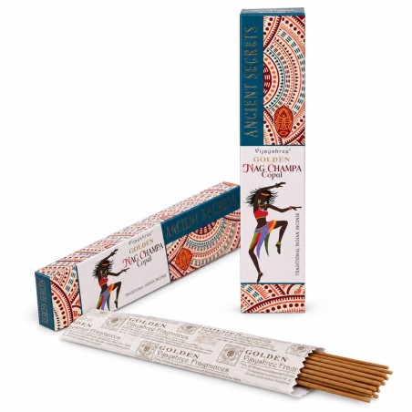 Lot de 2 boîtes d’encens Vijayshree Golden Copal et Nag Champa