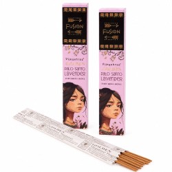Lot de 2 boîtes d’encens Vijayshree Palo Santo Doré et Lavande