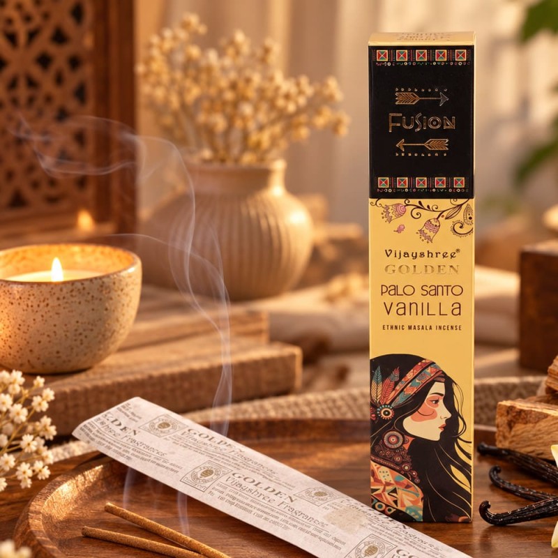 Achat encens palo santo vanille en bâtonnets faits main