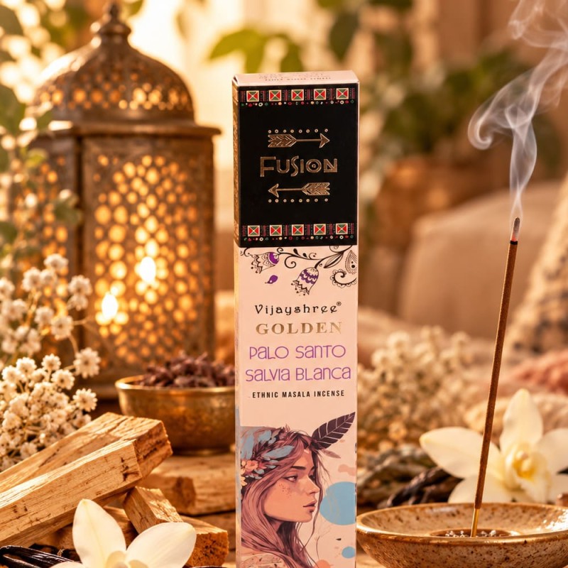 Encens Vijayshree palo santo et sauge blanche purifiant