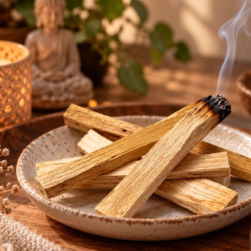 Bâton de palo santo naturel à brûler, sachet 25 g pas cher