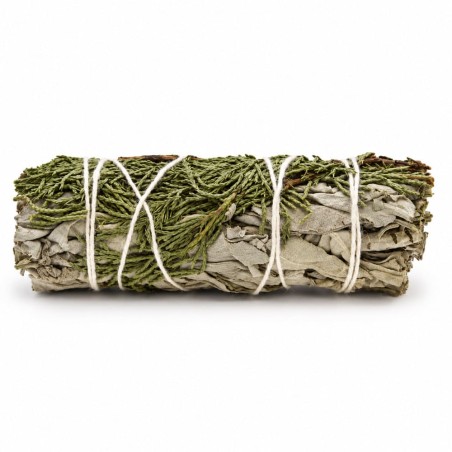 Fagot de sauge blanche et de branches de genévrier de 10 cm