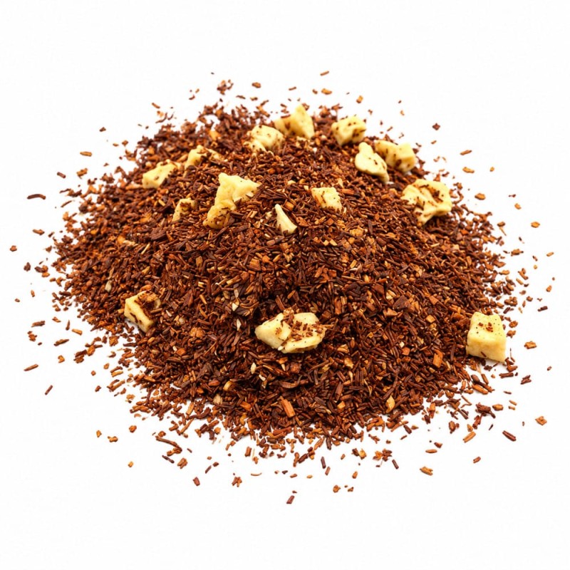 Sachet de 50 g de rooibos Quatre Royaumes à la pomme, à la cannelle et à la noix de coco