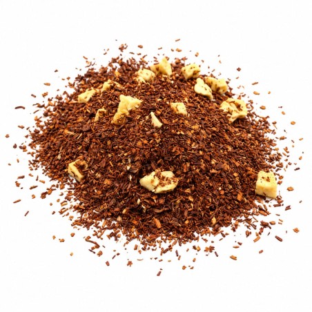 Sachet de 50 g de rooibos Quatre Royaumes à la pomme, à la cannelle et à la noix de coco
