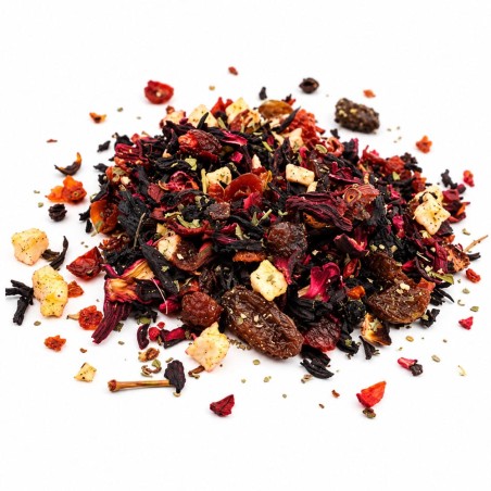 Sachet de 50 g d’infusion Forêt du Druide aux fruits des bois, mûre, framboise et cerise
