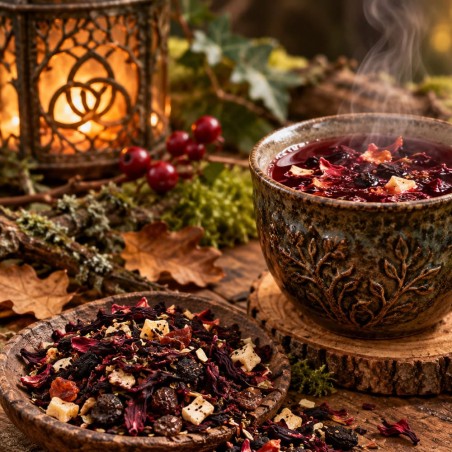 Infusion fruits rouges mûre framboise cerise sans théine
