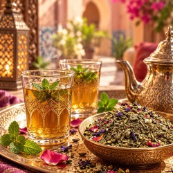 Thé vert menthe et pétales de rose façon Marrakech, 50 g