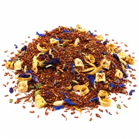 Sachet de 50 g de rooibos du soir à la pomme, à la fleur d’oranger et à la lavande