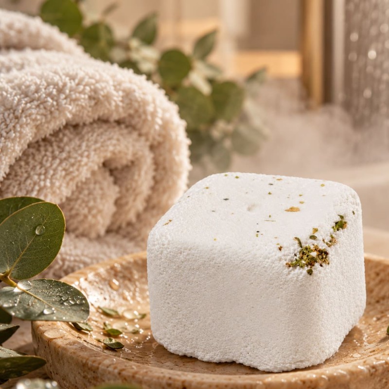 Vente galet de douche menthe et eucalyptus effet fraîcheur