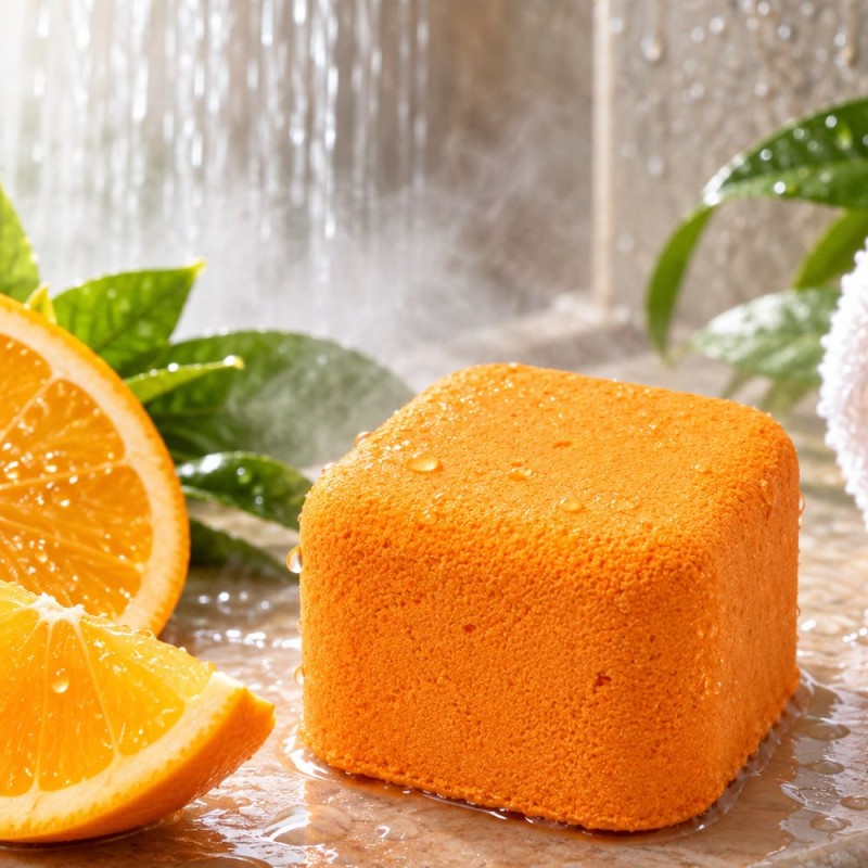 Galet de douche orange bergamote litsée citronnée pas cher