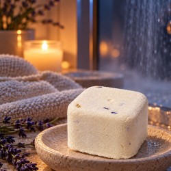 Shower steamer lavande et mandarine pour la douche du soir