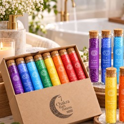 Coffret sels de bain 7 chakras aux huiles essentielles