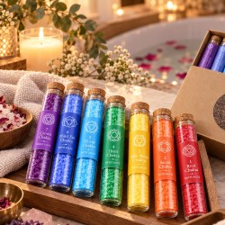 Coffret sels de bain 7 chakras aux huiles essentielles