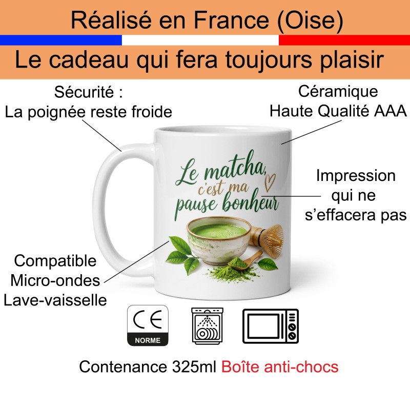 Mug matcha cadeau amateur de thé vert japonais pas cher