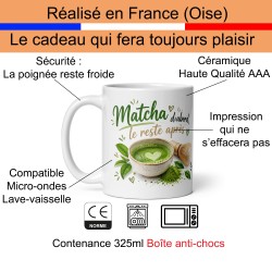 Acheter mug humour matcha, tasse drôle fan de thé vert
