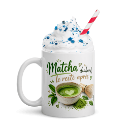 Acheter mug humour matcha, tasse drôle fan de thé vert