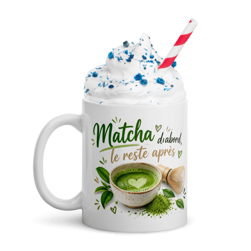 Acheter mug humour matcha, tasse drôle fan de thé vert