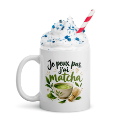 Tasse humour je peux pas j’ai piscine version matcha