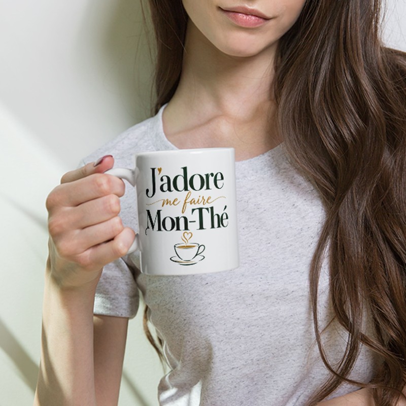 Mug coquin pour amateur de thé, tasse drôle à double sens
