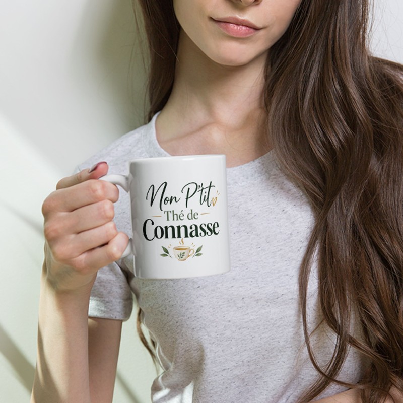 Vente mug connasse humour, cadeau drôle pour amatrice de thé