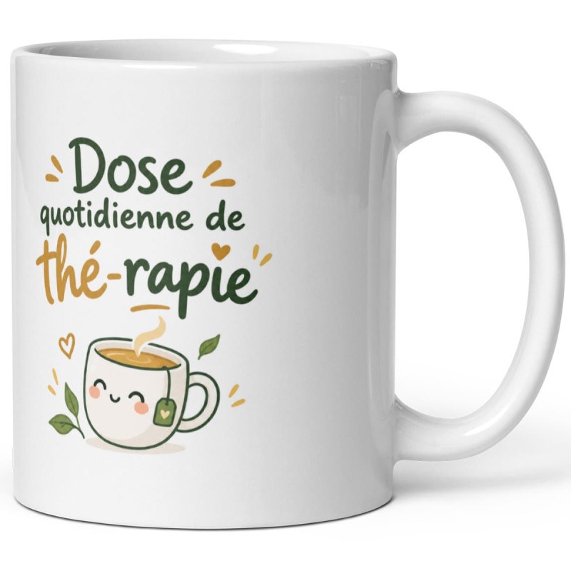Commander mug rigolo thé bonne humeur, tasse kawaii