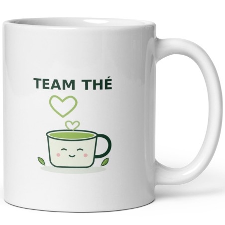 Tasse fan de thé mignonne, mug Team thé illustré cartoon