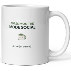 Achat mug avant mon thé mode avion, tasse drôle réveil