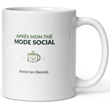 Achat mug avant mon thé mode avion, tasse drôle réveil