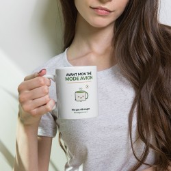 Achat mug avant mon thé mode avion, tasse drôle réveil