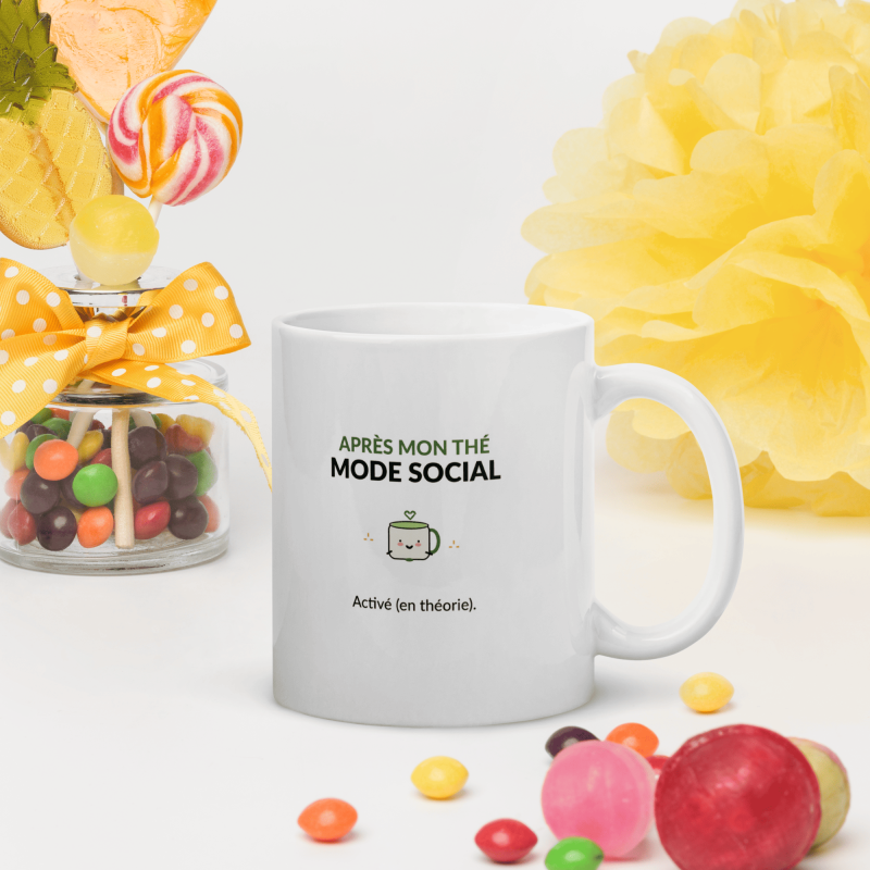 Achat mug avant mon thé mode avion, tasse drôle réveil