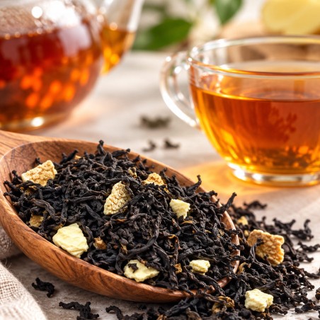 Thé noir aromatisé écorces d’orange bio 50 g, cadeau thé