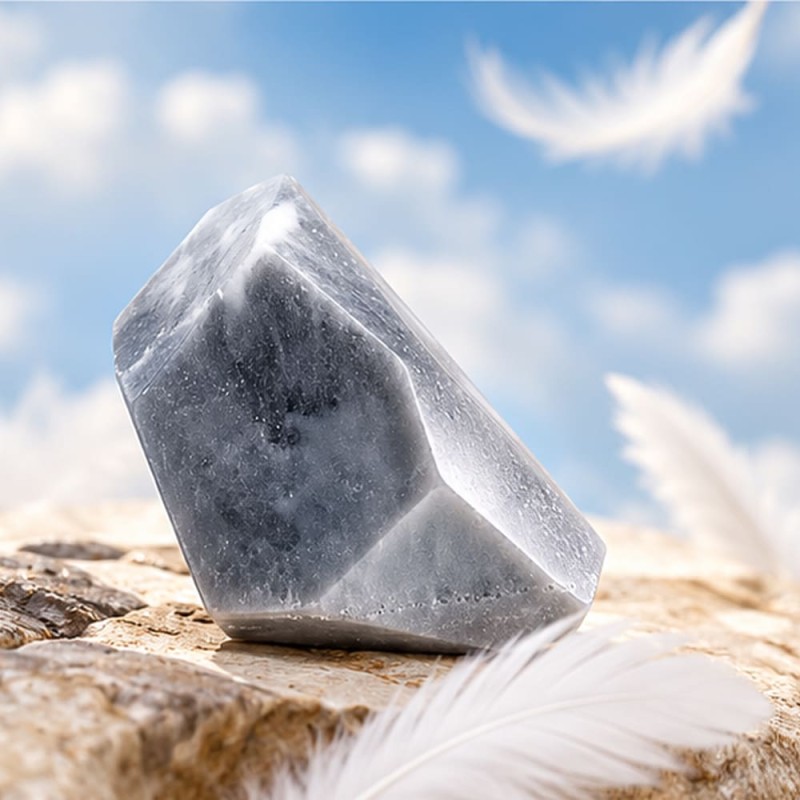 Savon cristal pierre surprise améthyste quartz, cadeau