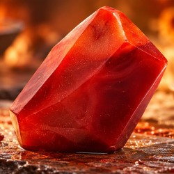 Savon Feu cadeau pierre surprise cornaline jaspe rouge