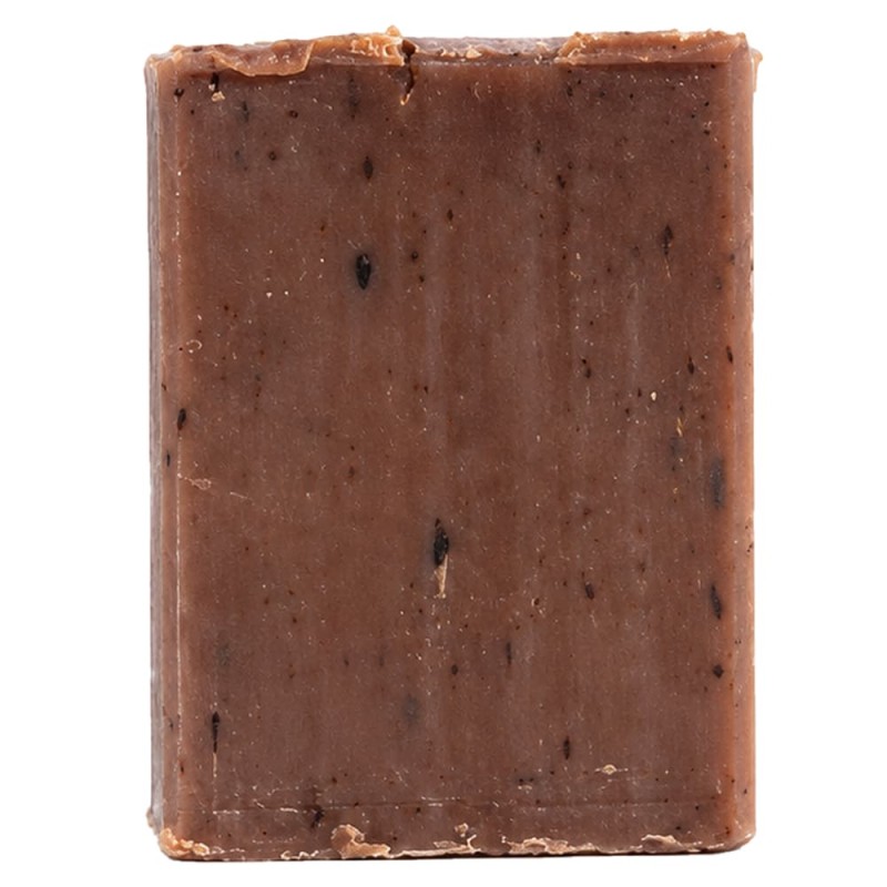 Savon artisanal cadeau à l’argile, à la lavande et à la vanille avec fleurs de lavande, dans son emballage prêt à offrir