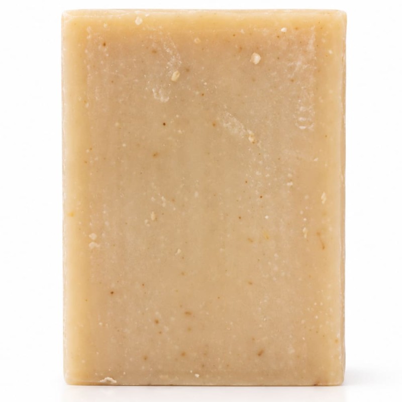 Savon artisanal cadeau à l’argile kaolin et à l’avoine au parfum de miel, dans son emballage prêt à offrir