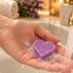 Mini savon coeur lavande vraie, cadeau d’invité 20 g