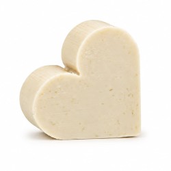 Mini savon artisanal blanc en forme de cœur au parfum de noix de coco, cadeau d’invité de baptême