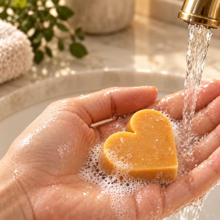 Mini savon coeur orange gingembre, cadeau Noël collègue