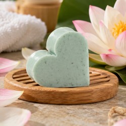 Commander mini savon coeur fleur de lotus, cadeau zen