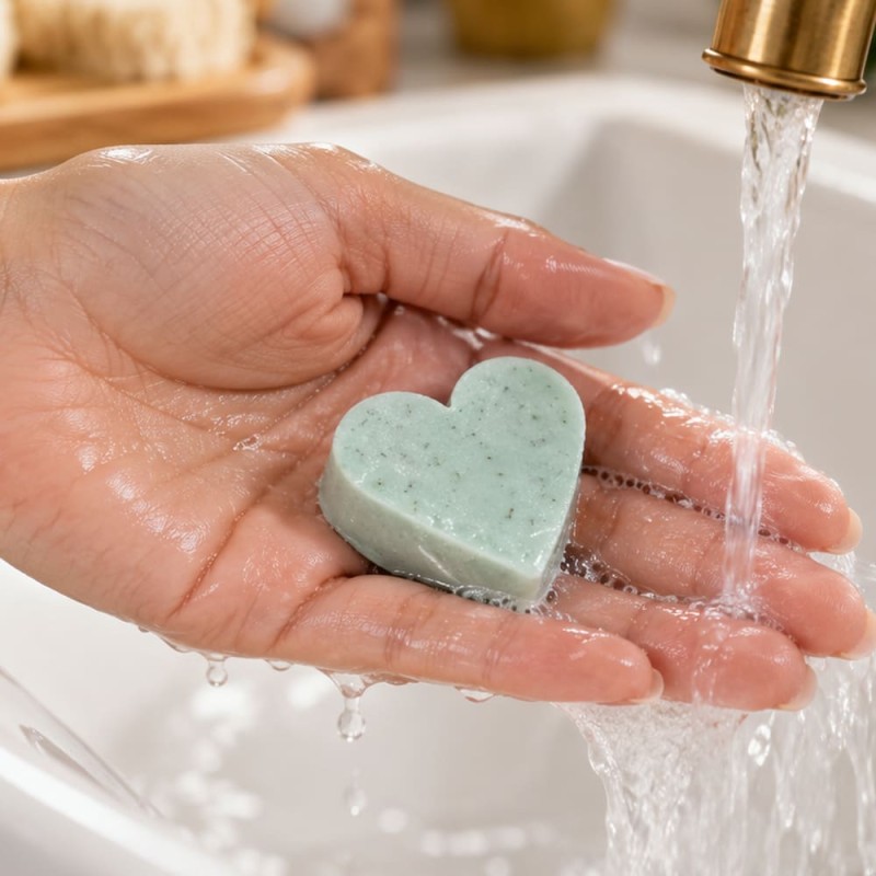 Commander mini savon coeur fleur de lotus, cadeau zen