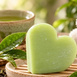 Mini savon coeur thé vert, cadeau amateur de thé 20 g
