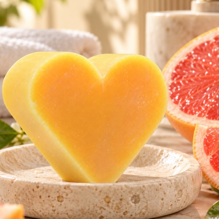 Commander mini savon coeur pamplemousse, cadeau EVJF
