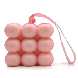Savon de massage artisanal rose au jasmin et au patchouli avec cordon, idée cadeau romantique pour couple