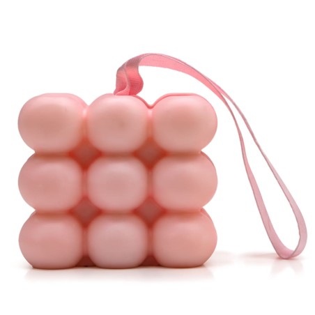Savon de massage artisanal rose au jasmin et au patchouli avec cordon, idée cadeau romantique pour couple