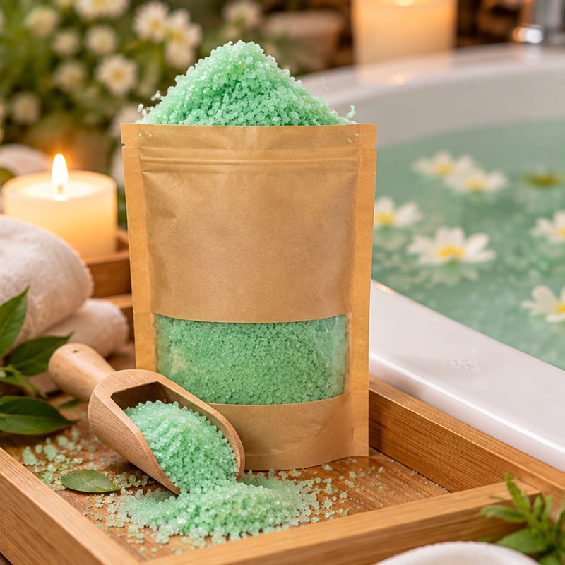 Sels de bain anti stress huiles essentielles, idée cadeau