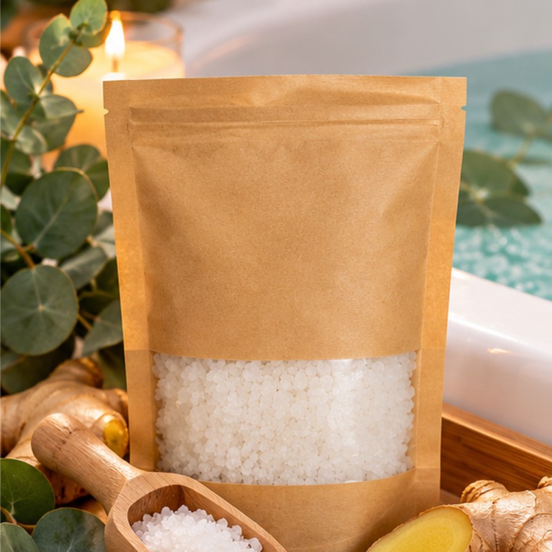 Achat sel de bain eucalyptus gingembre poivre noir, cadeau
