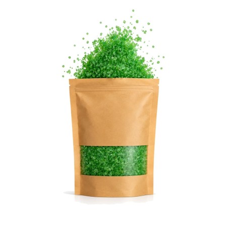 Sachet kraft de sel de bain aromathérapie bien-être à la lavande, au géranium et à la bergamote, idée cadeau pour femme