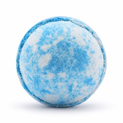 Bombe de bain artisanale élément Eau aux tons aquatiques avec pierre naturelle cachée, idée cadeau surprise pour femme