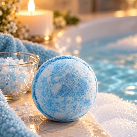 Bombe de bain avec quartz rose caché, cadeau surprise femme